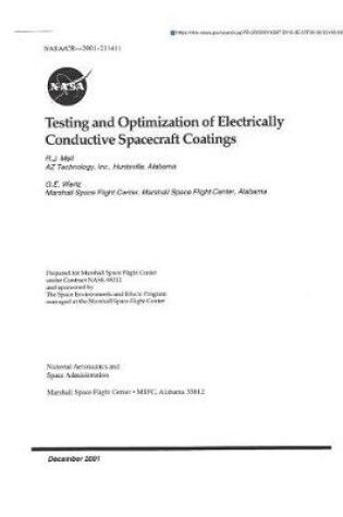 Cover of Testing and Optimization of Electrically Conductive Spacecraft Coatings