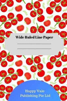 Book cover for Cute Tomato Theme Wide Ruled Line Paper