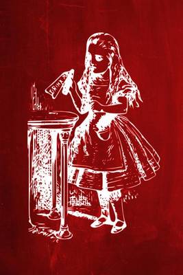 Cover of Alice in Wonderland Chalkboard Journal - Drink Me! (Red)