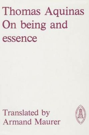 Cover of On Being and Essence