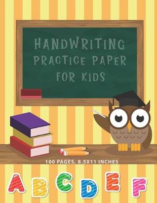 Book cover for Handwriting Practice Paper for Kids