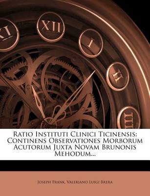 Book cover for Ratio Instituti Clinici Ticinensis