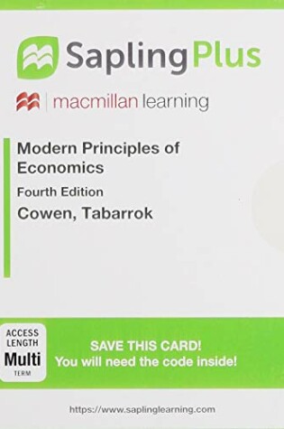 Cover of SaplingPlus for Modern Principles of Economics (12 Month Access Card)