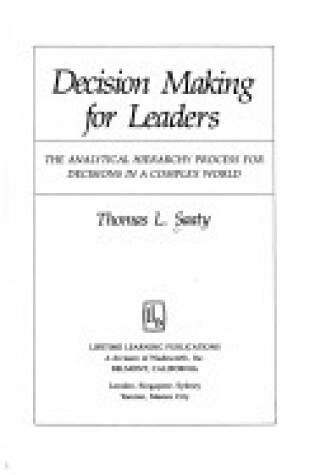 Cover of Decision Making for Leaders