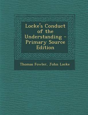 Book cover for Locke's Conduct of the Understanding