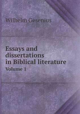 Book cover for Essays and dissertations in Biblical literature Volume 1