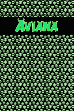 Cover of 120 Page Handwriting Practice Book with Green Alien Cover Aviana