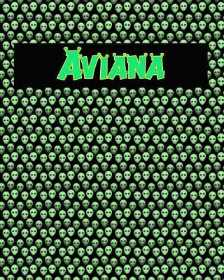 Book cover for 120 Page Handwriting Practice Book with Green Alien Cover Aviana