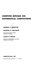 Book cover for Computer Methods for Mathematical Computations