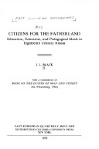 Cover of Citizens for the Fatherland