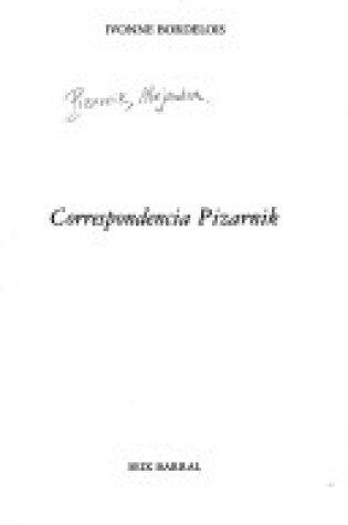 Cover of Correspondencia Pizarnik