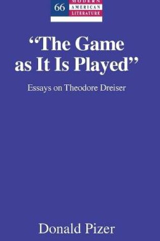 Cover of "The Game as It Is Played"