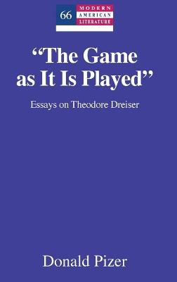Cover of "The Game as It Is Played"