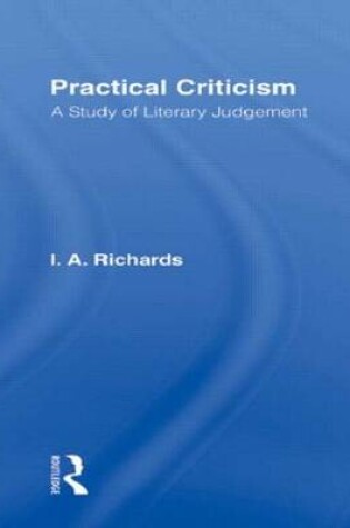 Cover of Practical Criticism        V 4