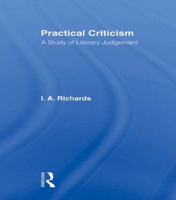 Book cover for Practical Criticism        V 4