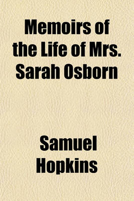 Book cover for Memoirs of the Life of Mrs. Sarah Osborn
