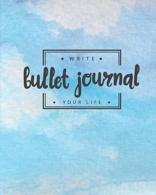 Book cover for Bullet Journal Dotted Grid Dated Notebook, Sky Blue Watercolor