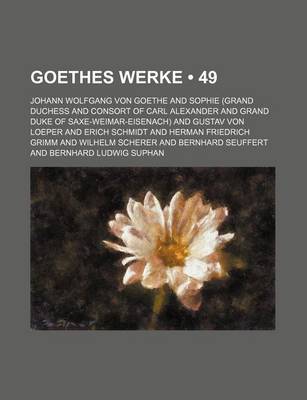 Book cover for Goethes Werke (49)