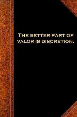 Cover of 2019 Weekly Planner Shakespeare Quote Better Part Valor Discretion 134 Pages