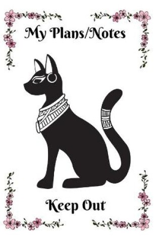 Cover of Egyptian Cat Bastet Planner/Notebook With Pink Frame