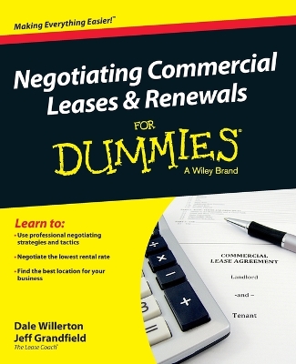 Cover of Negotiating Commercial Leases & Renewals For Dummies