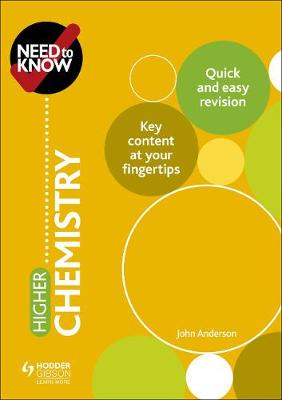 Book cover for Need to Know: Higher Chemistry