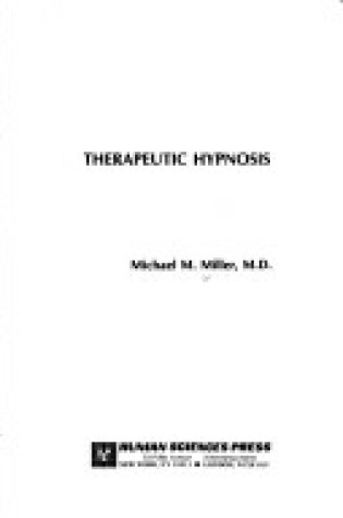 Cover of Therapeutic Hypnosis