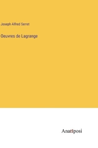 Cover of Oeuvres de Lagrange