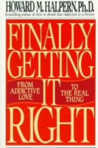 Cover of Finally Getting it Right