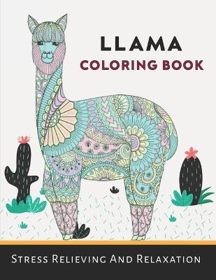 Book cover for Llama Coloring Book