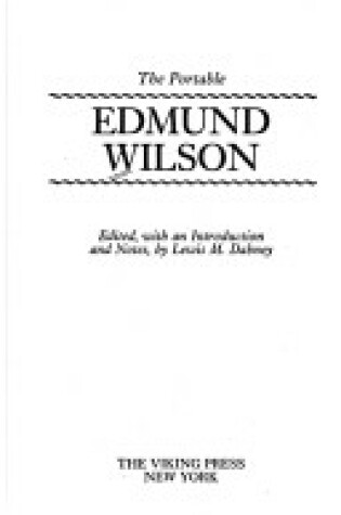 Cover of The Portable Edmund Wilson