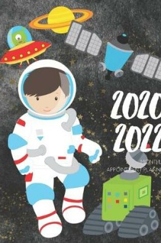 Cover of 2020-2022 Three 3 Year Planner Space Galaxy Monthly Calendar Gratitude Agenda Schedule Organizer