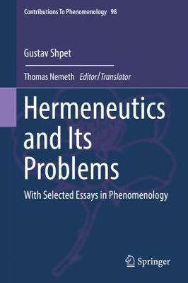 Cover of Hermeneutics and Its Problems