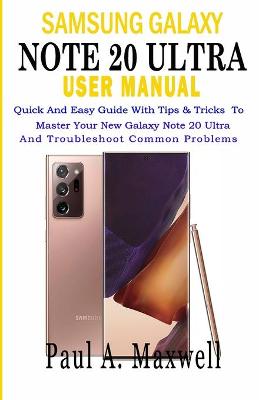 Book cover for SAMSUNG GALAXY NOTE 20 Ultra USER MANUAL