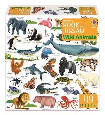 Book cover for Usborne Book and Jigsaw Wild Animals