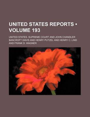 Book cover for United States Reports (Volume 193)