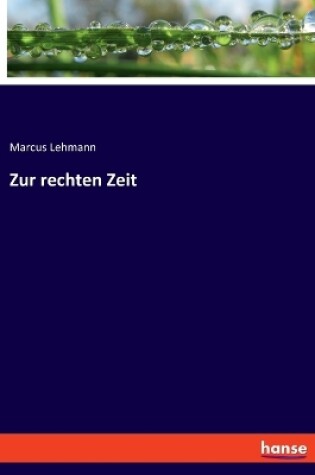 Cover of Zur rechten Zeit