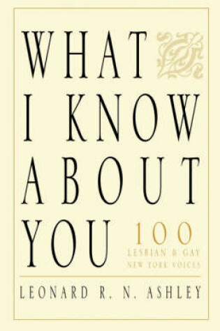 Cover of What I Know about You