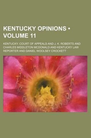 Cover of Kentucky Opinions (Volume 11)