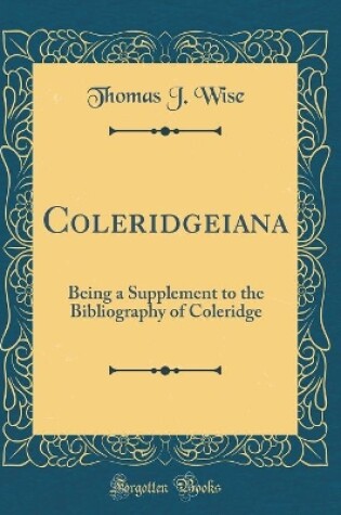 Cover of Coleridgeiana