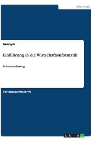 Cover of Einführung in die Wirtschaftsinformatik