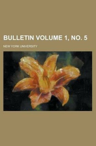 Cover of Bulletin Volume 1, No. 5