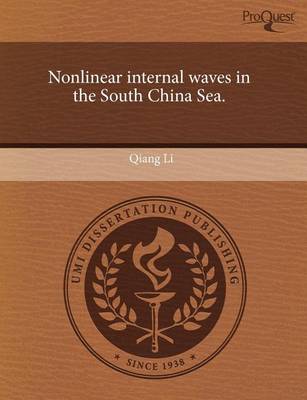 Book cover for Nonlinear Internal Waves in the South China Sea