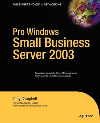 Book cover for Pro Windows Small Business Server 2003