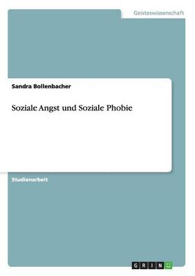 Book cover for Soziale Angst und Soziale Phobie