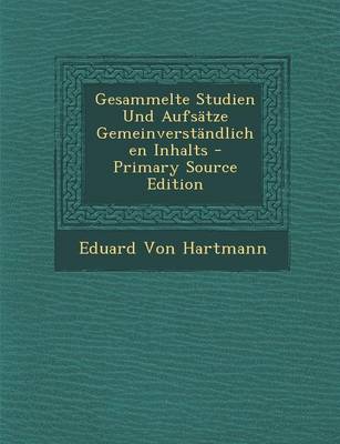 Book cover for Gesammelte Studien Und Aufsatze Gemeinverstandlichen Inhalts