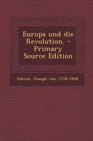 Cover of Europa Und Die Revolution.