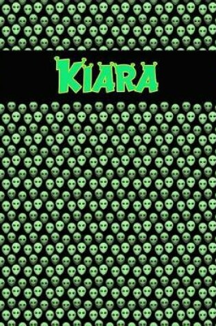 Cover of 120 Page Handwriting Practice Book with Green Alien Cover Kiara