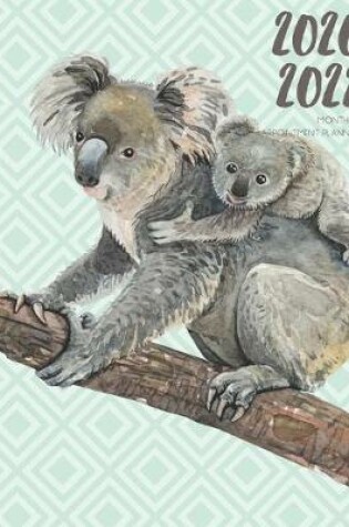 Cover of 2020-2022 Three 3 Year Planner Watercolor Koala Joey Monthly Calendar Gratitude Agenda Schedule Organizer