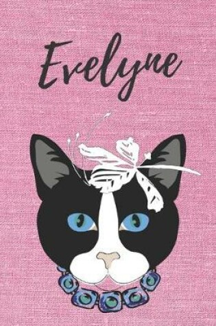 Cover of personalisiertes Notizbuch Katze / Notizheft / Journal / Malbuch / Tagebuch / Kritzelbuch / DIN A5 / Geschenk Evelyne